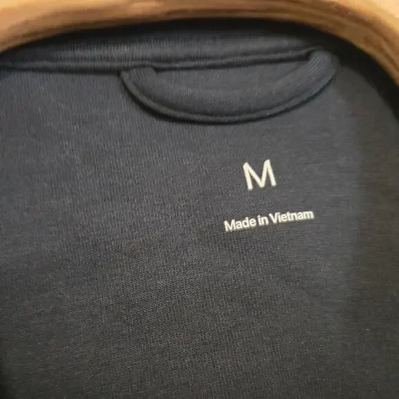 Apple Store Employee Full Zip Bomber Jacket Navy Blue White Logo Mens Medium - Picture 6 of 8